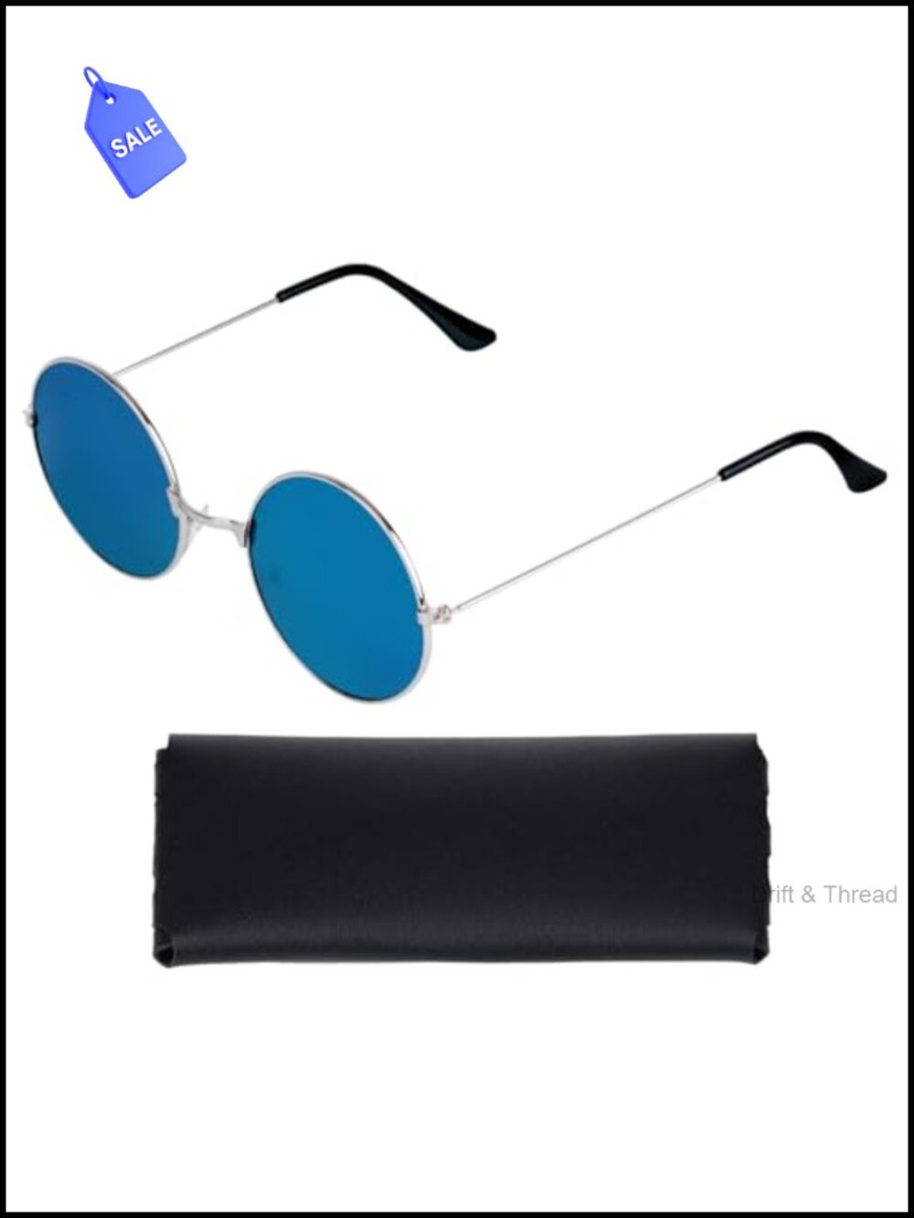 Round Hippie Polarized Sunglasses 70s Retro Metal Full Frame Unisex